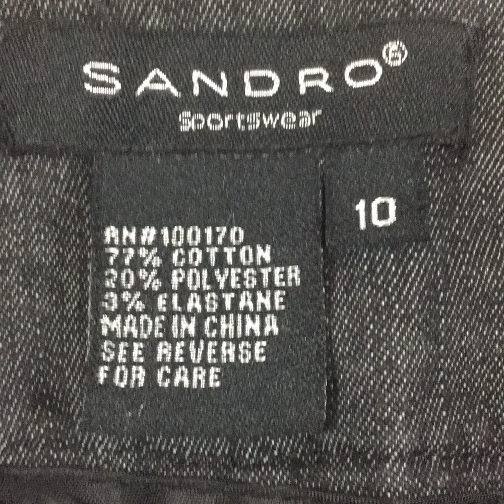 Sandro Career Wear Denim Trouser Stretch 10 - Picture 8 of 8